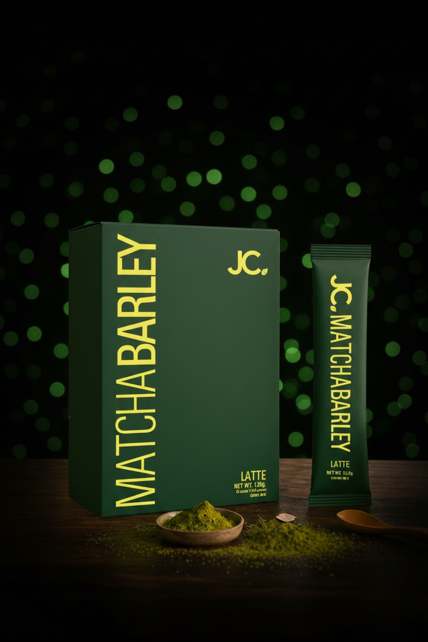 JC Matcha Barley Latte - Dark Studio