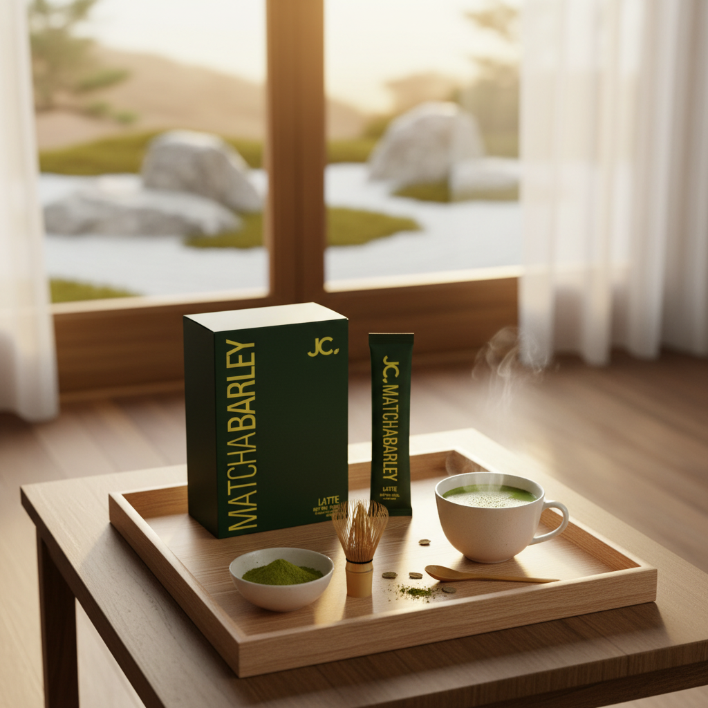 JC Matcha Barley Latte - Lifestyle